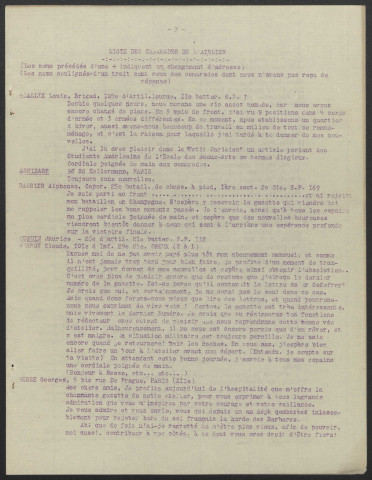 Gazette de l'atelier Godefroy-Freynet - Année 1915 fascicule 6-7