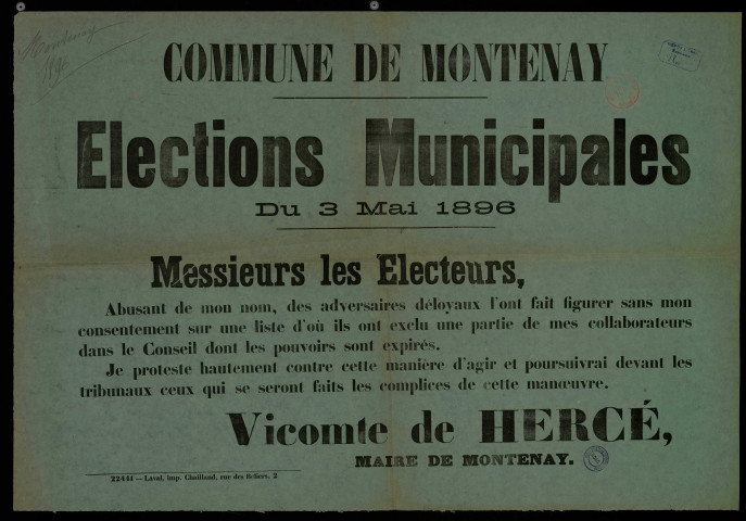 Elections Municipales : Des adversaires Ont fait Sans mon consentement Une liste