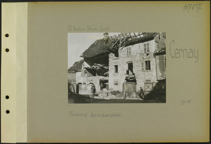 Cernay. Maisons bombardées