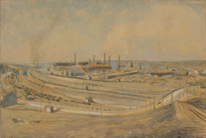 Homécourt (une usine métallurgique)