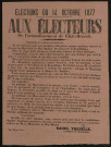 Élections du 14 octobre 1877 Arrondissement de Châtellerault : Candidature Raoul Treuille