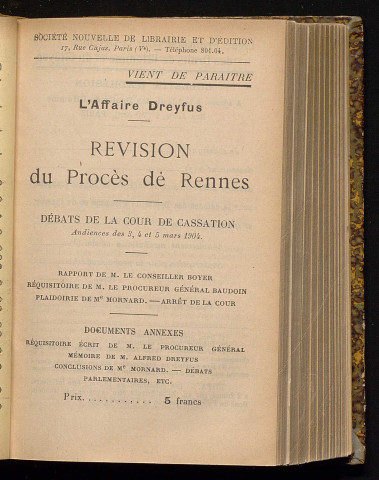 Août 1904 - Bulletin officiel de la Ligue des Droits de l'Homme