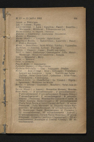 Juillet 1912 - Bulletin officiel de la Ligue des Droits de l'Homme