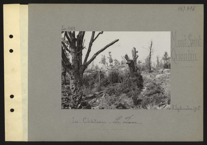 Mont-Saint-Quentin. Le château. Le parc