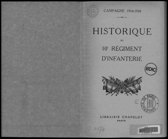 Historique du 10ème régiment d'infanterie