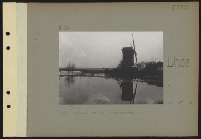 Linde. Le moulin et les inondations