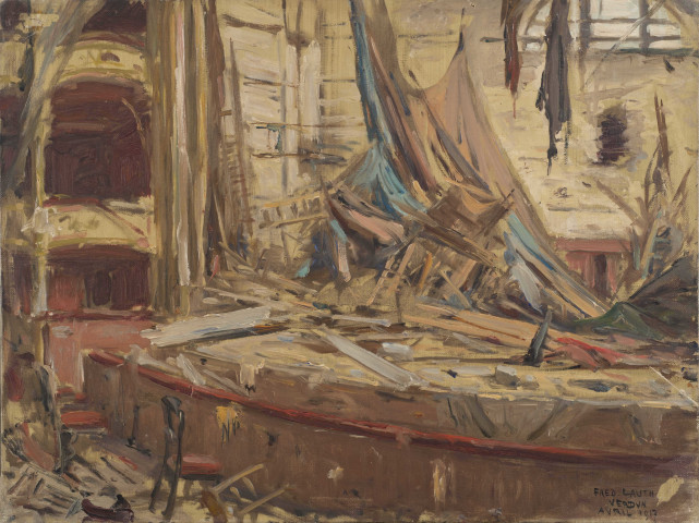 (La scène du théâtre, Verdun, avril 1917)