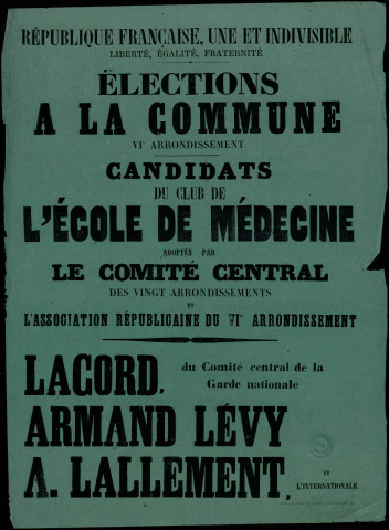 Candidats du club de l'École de Médecine