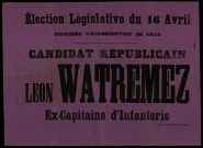 Candidat républicain : Léon Watremez