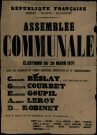 Elections du 26 Mars 1871 : Liste des candidats du comité électoral républicain