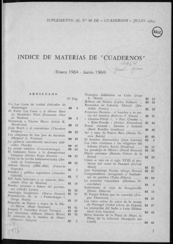 Cuadernos del Congreso por la libertad de la cultura (1964 : n° 80-91)
