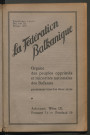 Février 1931 - La Fédération balkanique