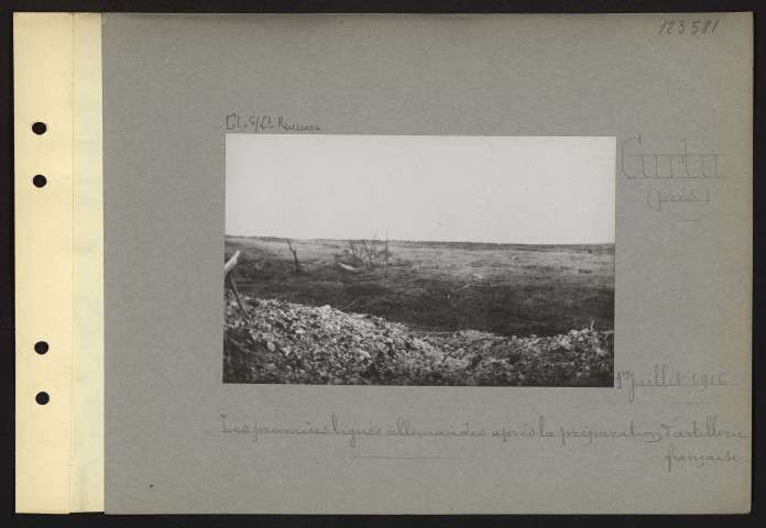 Curlu (près). Tranchée
