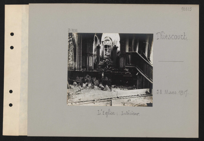 Thiescourt. L'église : intérieur