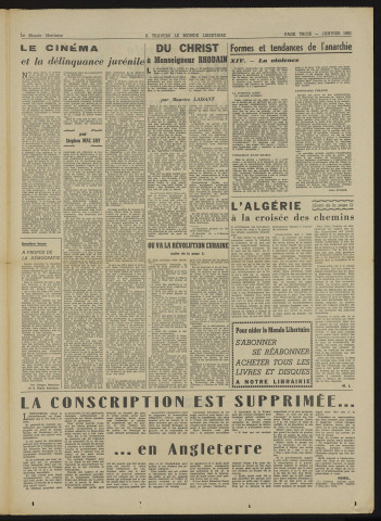 1961 - Le Monde libertaire