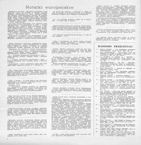 Polska w Europie (1968 ; n°1-12)  Autre titre : La Pologne en Europe