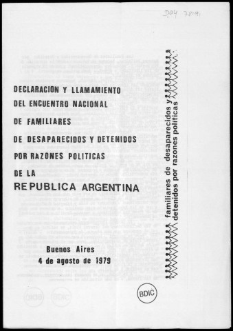 Argentine 1975-1982 : documents argentins divers.