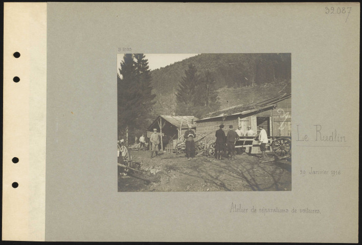Le Rudlin. Atelier de réparations de voitures