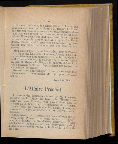 Août 1902 - Bulletin officiel de la Ligue des Droits de l'Homme