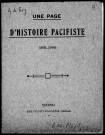 Une page d'histoire pacifiste 1870-1906