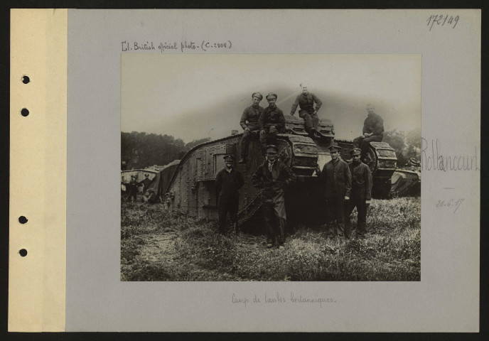 Rollancourt. Camp de tanks britanniques