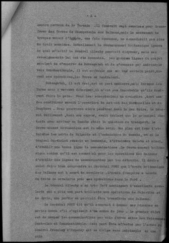 Procès verbal d'une Conférence tenue à la "Villa Romaine" à Versailles, le 5 octobre 1918 à 17h. Sous-Titre : Conférences de la paix