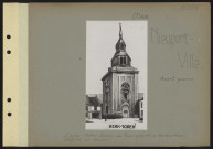 Nieuport-Ville. L'église Notre-Dame. La tour avant sa destruction, d'après un dessin