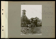 Aniche (Compagnie des mines d'). Nord-ouest de Villers-Campeau. Fosse Sesseval détruite par les Allemands. Puits numéro 1 (côté ouest), machine d'extraction et chaudières