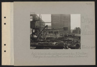 Crépy-en-Valois. Après le bombardement par avions du 5 juillet : fabrique de meubles, Clair, incendiée ; l'intérieur