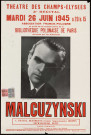 Malcuzynski : théâtre des Champs-Elysées... 2e récital mardi 26 juin 1945