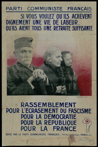 Si vous voulez qu'ils achèvent dignement une vie de labeur : rassemblement pour l'écrasement du fascisme