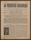 Octobre 1928 - La Fédération balkanique