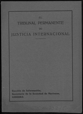 El tribunal permanente de justicia internacional