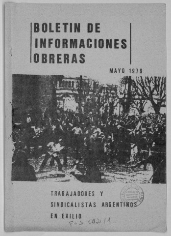 Bulletins d'information, 1979-1981. Testimonios n° 1 sobre la represion y la tortura, 1984. Sous-Titre : Fonds Argentine