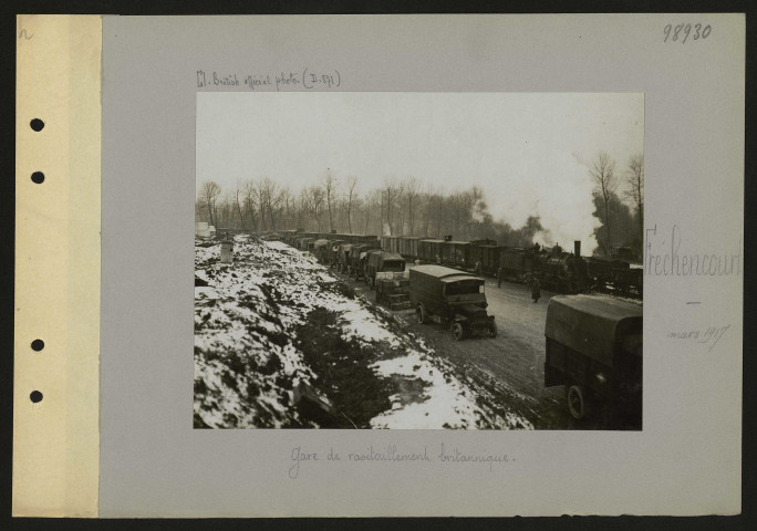Fréchencourt. Gare de ravitaillement britannique