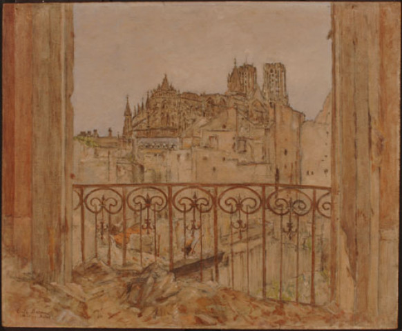 (Vue de la cathédrale de Reims), août 1917