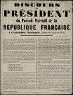 Discours du Président du Pouvoir Exécutif de la République Française