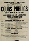 Cours publics et gratuits : Conférences et Lectures