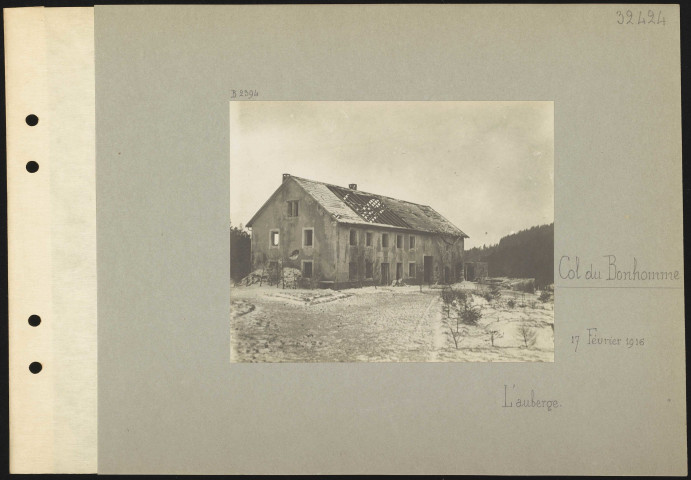 Col du Bonhomme. L'auberge