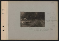 Forêt de Laigue ("chemin des tirailleurs" entre Bailly et Saint-Léger) . Tombes de soldats tués en septembre 1914 et réseaux de fils barbelés