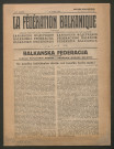 Avril 1931 - La Fédération balkanique
