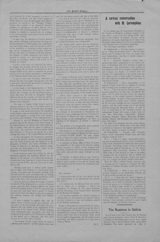 The Polish Tribune (1916; n°13)  Sous-Titre : Poland for the Poles