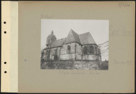 Saint-Morel. L'église bombardée. Face sud