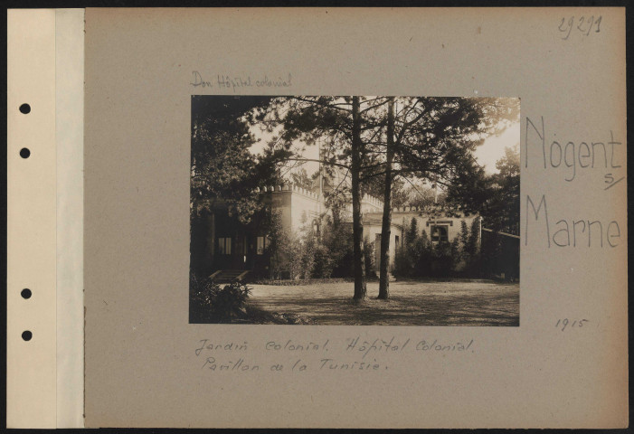 Nogent-sur-Marne. Jardin colonial. Hôpital colonial. Pavillon de la Tunisie