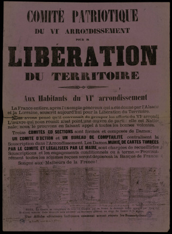 Comité patriotique du VIe arrondissement pour la libération du territoire