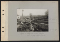 Ourscamp. Défense du village : une tranchée française devant le pont de l'Oise détruit