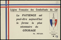 La patience est peut-être aujourd'hui la forme la plus nécessaire du courage.