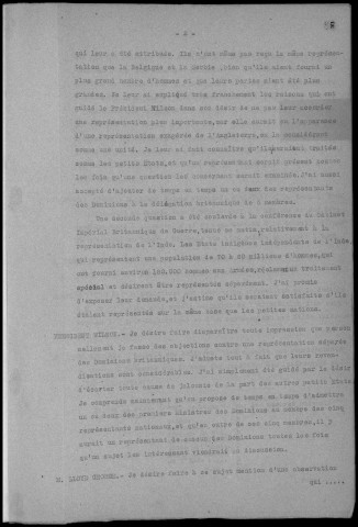 Séance du Conseil supérieur de guerre (CSG), le 13 janvier 1919 à 16h. Sous-Titre : Conférences de la paix