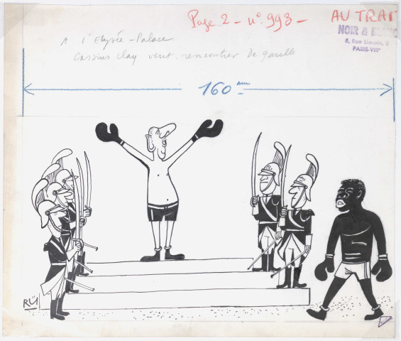 A l'Elysée-Palace. Cassius Clay veut rencontrer de Gaulle