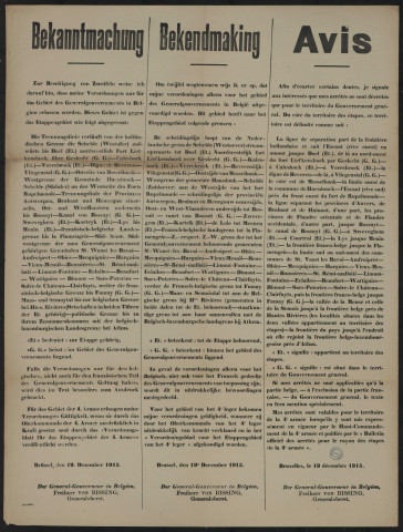 Dieses Gebiet ist gegen das Etappengebiet wie folgt abgegrenzt = Die gebied heeft naar het Etappengebied volgende grenzen = Du côté du territoire des étapes, ce territoire est délimité comme suit